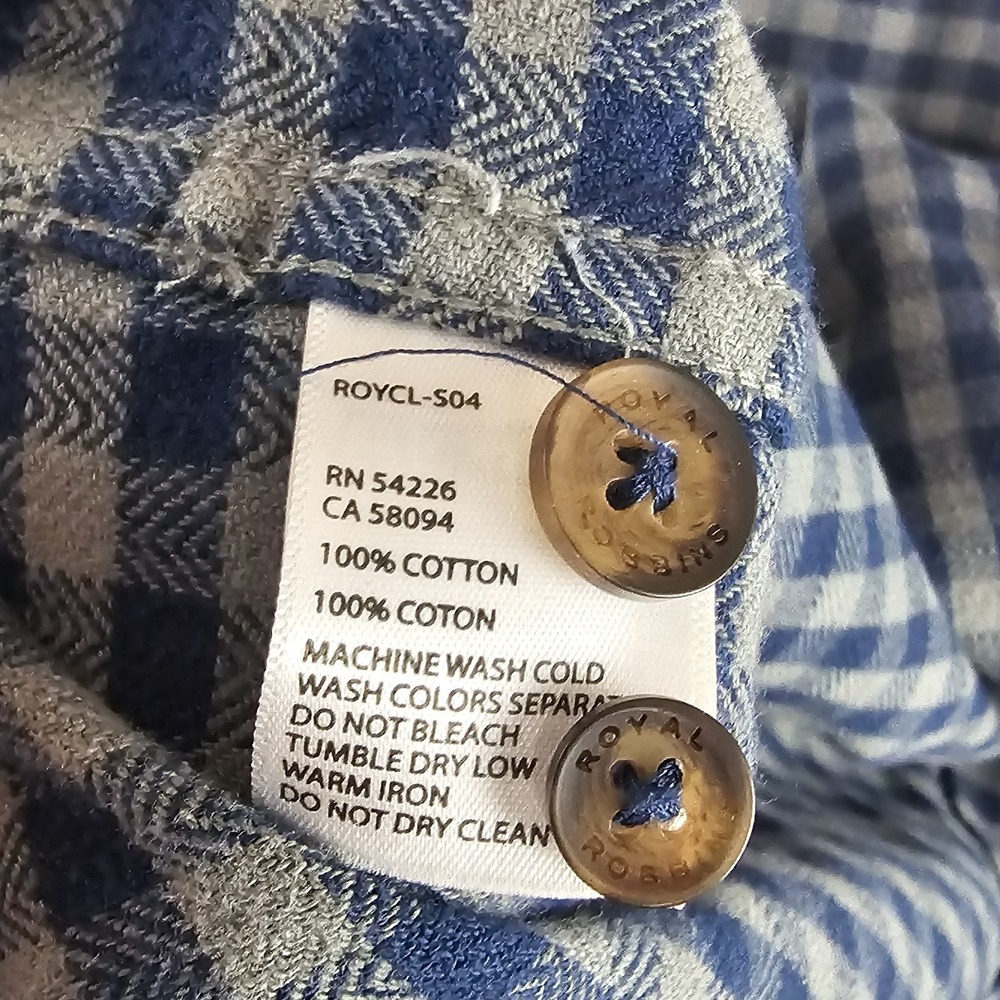 Royal Robbins Check Plaid Shirt Mens Large Long Sleeve Regular Fit 100% Cotton - Picture 8 of 13